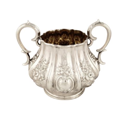 Antique Victorian Sterling Silver 2 Handle Bowl 1853