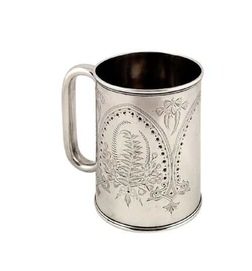 Antique Victorian Sterling Silver Pint Mug/tankard 1881