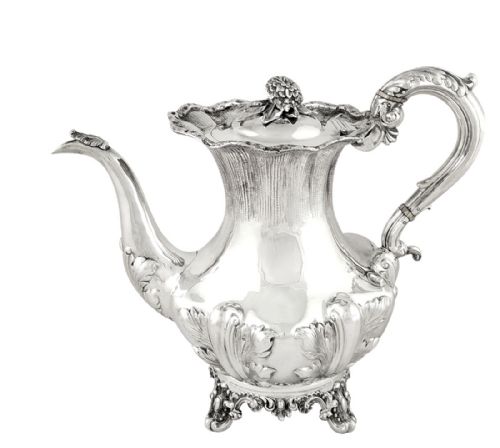 Antique William IV Sterling Silver Coffee Pot 1837