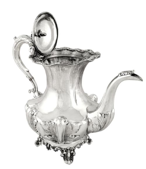 fig 1. Antique William IV Sterling Silver Coffee Pot 1837