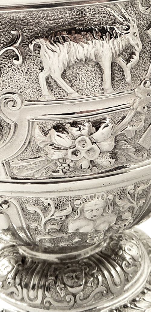 fig 1. Antique Victorian Sterling Bowl - 1882 - Animals