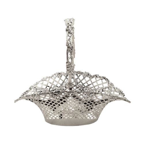 fig 1. Antique Victorian Sterling Silver Basket - Bailey, Banks & Biddle c1890