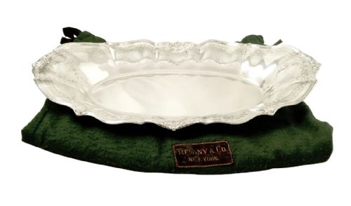 Antique Sterling Silver 13" Oval Dish / Plate - Tiffany & Co, New York