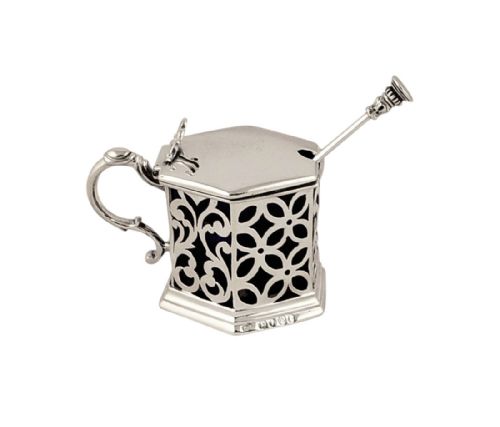 Antique Victorian Sterling Silver Mustard Pot 1842