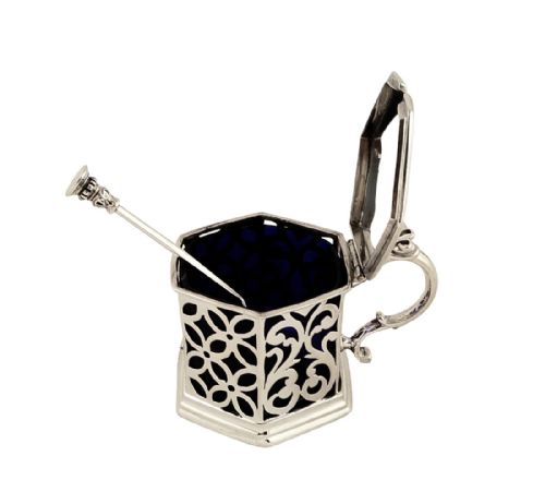 fig 1. Antique Victorian Sterling Silver Mustard Pot 1842