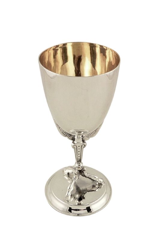 Antique Victorian Sterling Silver Goblet - Horses Hooves & Wings 1879