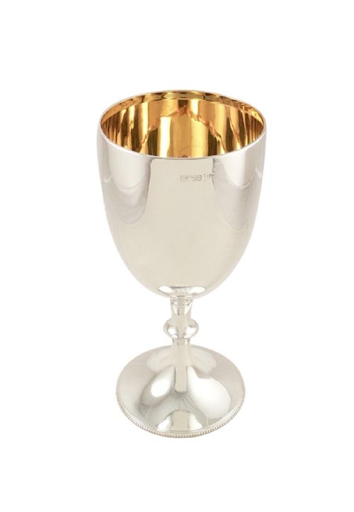 Antique Edwardian Sterling Silver Pint Goblet 1908 - Walker & Hall