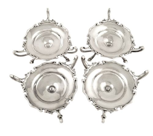Set of 4 Antique Edwardian Sterling Silver Dishes 1907