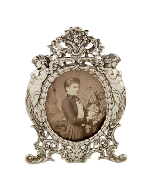 fig 1. Antique Sterling Silver Pierced Photo Frame 1903
