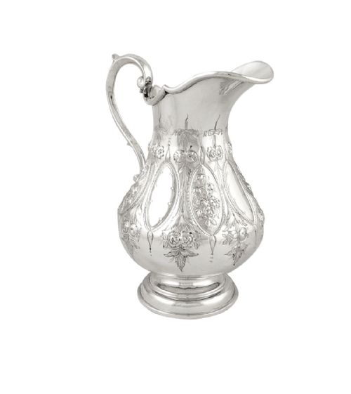 Antique Victorian Sterling Silver Jug - Chester 1866