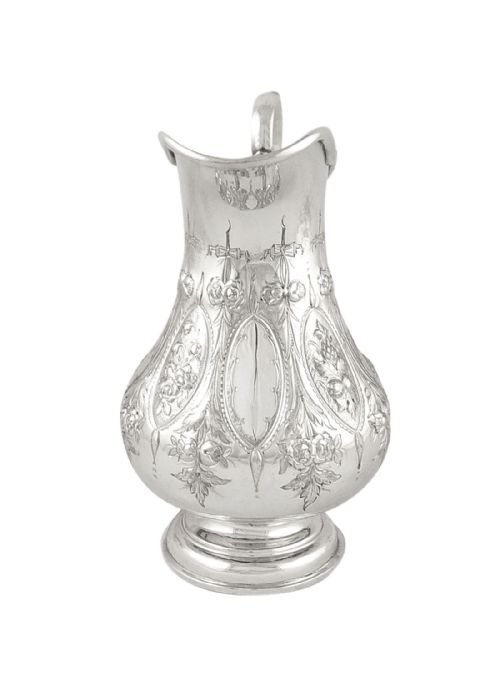 fig 1. Antique Victorian Sterling Silver Jug - Chester 1866