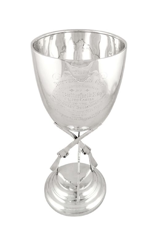 Antique Victorian Sterling Silver 11" Rifle Trophy - 1899 - Cliffe Castle, Keighley