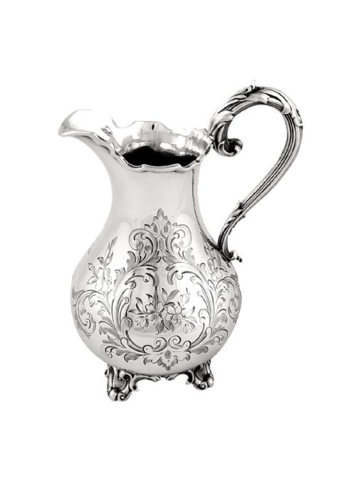 Antique Victorian Sterling Silver Jug 1853