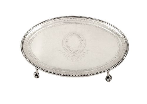 Antique Georgian Sterling Silver Teapot Stand 1787 - Hester Bateman