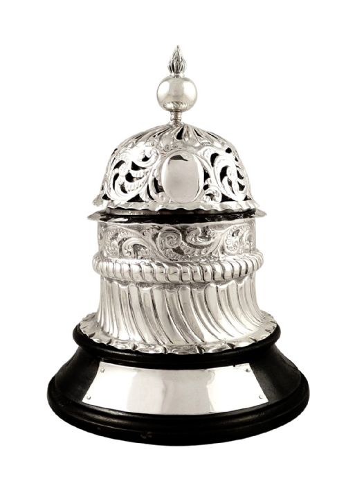 Large Antique Victorian Sterling Silver Shop / Reception Bell 1892