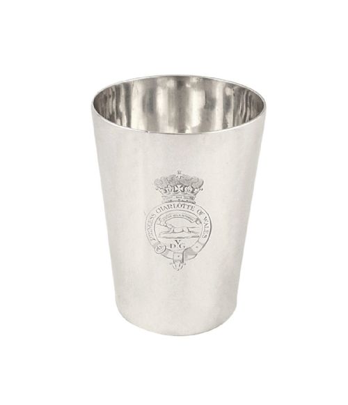 Antique Edwardian Sterling Silver Beaker - 1908 - Princess Charlotte of Wales