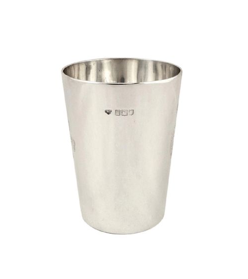 fig 1. Antique Edwardian Sterling Silver Beaker - 1908 - Princess Charlotte of Wales