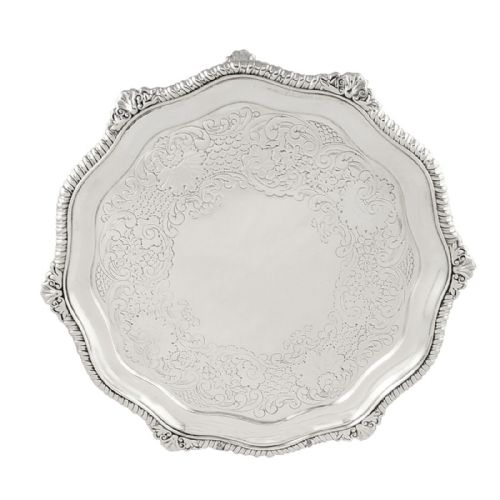 Antique Georgian Sterling Silver 9" Tray 1820