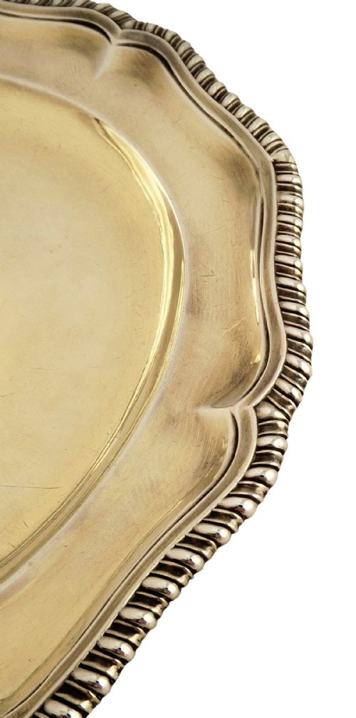 fig 2. Set of 6 Antique Georgian Silver Gilt Dinner Plates 1787