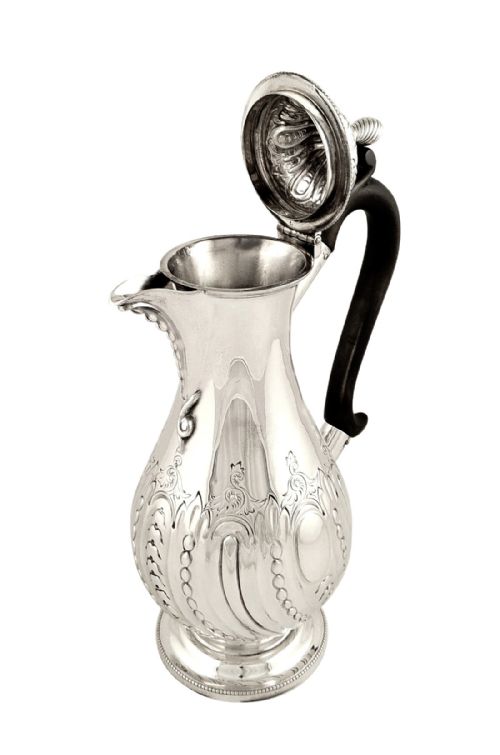 fig 1. Antique Victorian Sterling Silver Water Pot 1881