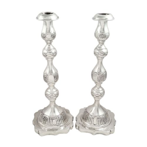 Pr Antique Sterling Silver 10 1/2" Candlesticks 1933