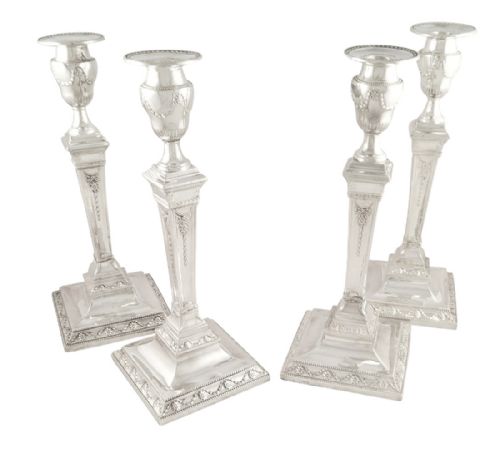 fig 1. Set 4 Antique Victorian Sterling Silver 12