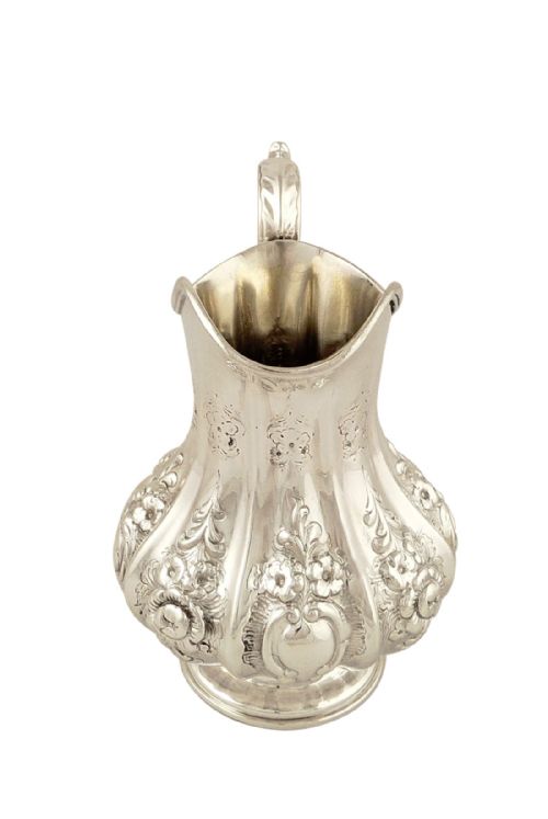 Antique Early Victorian Sterling Silver Jug 1853