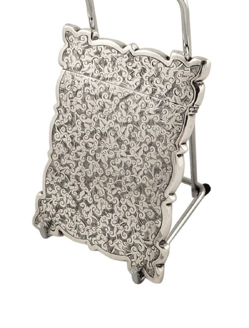 fig 1. Antique Victorian Sterling Silver Card Case 1895