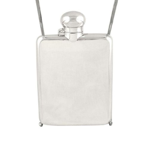 Antique Sterling Silver 5" Hip Flask 1914
