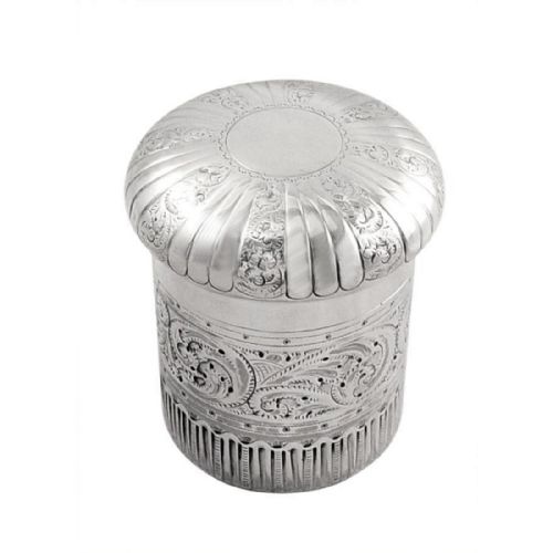 Antique Edwardian Sterling Silver Vanity Pot / Box 1905