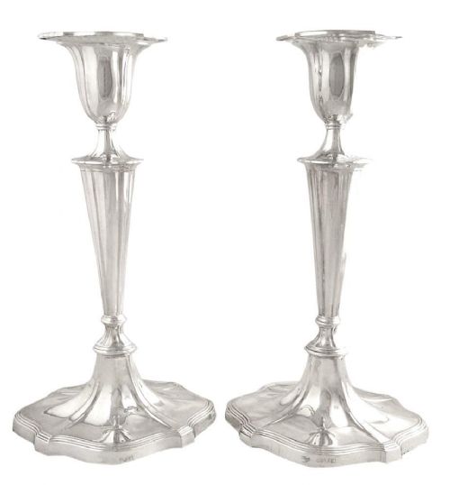 fig 1. Pair of Antique Edwardian Sterling Silver 9 1/2