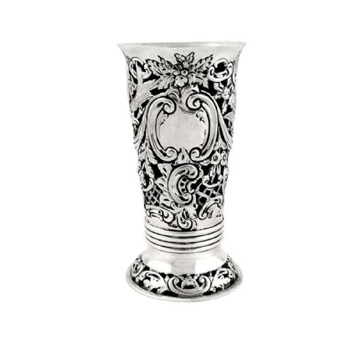 Antique Victorian Sterling Silver 'Bird' Vase 1899