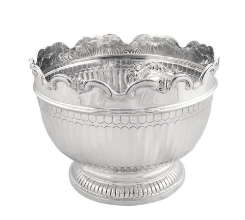 fig 1. Antqiue Edwardian Sterling Silver Presentation Bowl - Mappin & Webb 1905