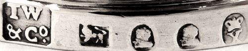 fig 3. Set 4 Antique Georgian Sterling Silver  Salt Cellars in Case 1797 - Double Duty