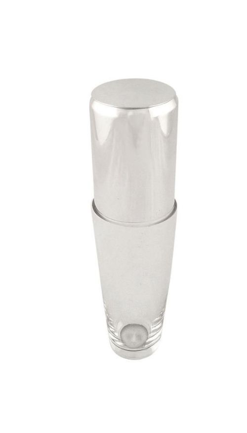Antique Glass & Sterling Silver Hunting Flask with Cup 1913