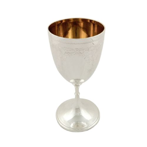 Antique Victorian Sterling Silver 7" Goblet 1899
