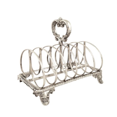 Antique William IV Sterling Silver Toastrack / Letter Rack 1835