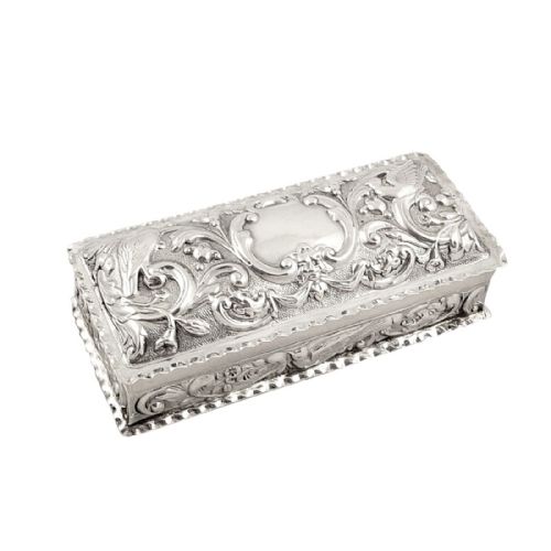 Antique Victorian Sterling Silver 'Bird' Trinket Box - Goldsmiths 1895