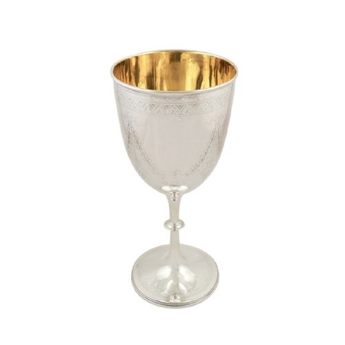 Antique Victorian Sterling Silver 9 1/2" Goblet 1906
