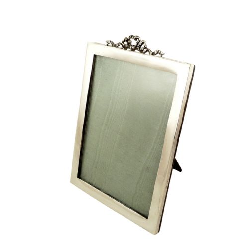 Large Antique Sterling Silver 10" X 7" Photo Frame 1923