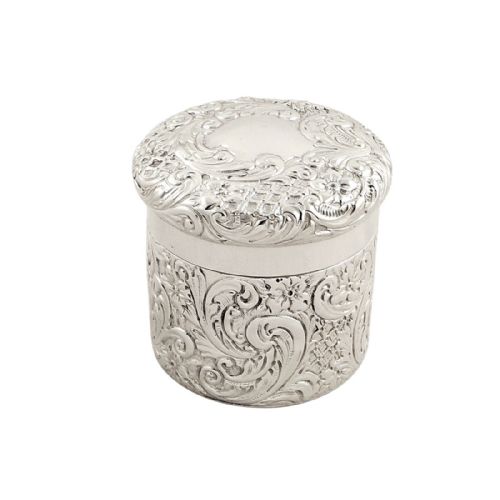 Antique Sterling Silver Vanity Pot / Box - Goldsmiths 1915