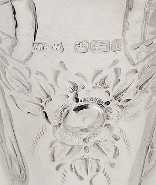 fig 1. Pair of Antique Sterling Silver Mappin & Webb Vases 1901