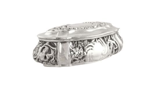 fig 1. Antique Sterling Silver Ring Box 1901