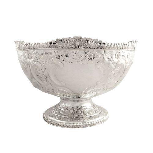 Large Antique Sterling Silver Presentation Bowl 1896 - 917g