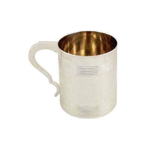 Antique Georgian Sterling Silver 1/2 Pint Mug / Tankard 1802
