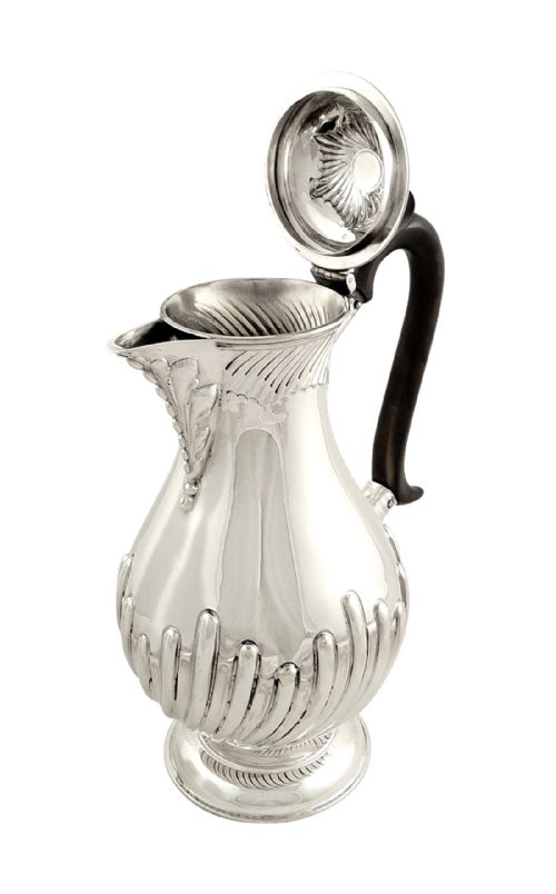 fig 1. Antique Victorian Sterling Silver Water Pot 1895