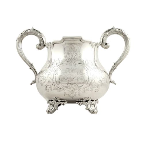 Antique Victorian Sterling Silver 2 Handle Bowl 1853