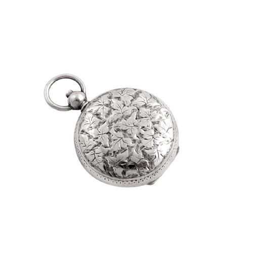 Antique Victorian Sterling Silver Sovereign Case 1886