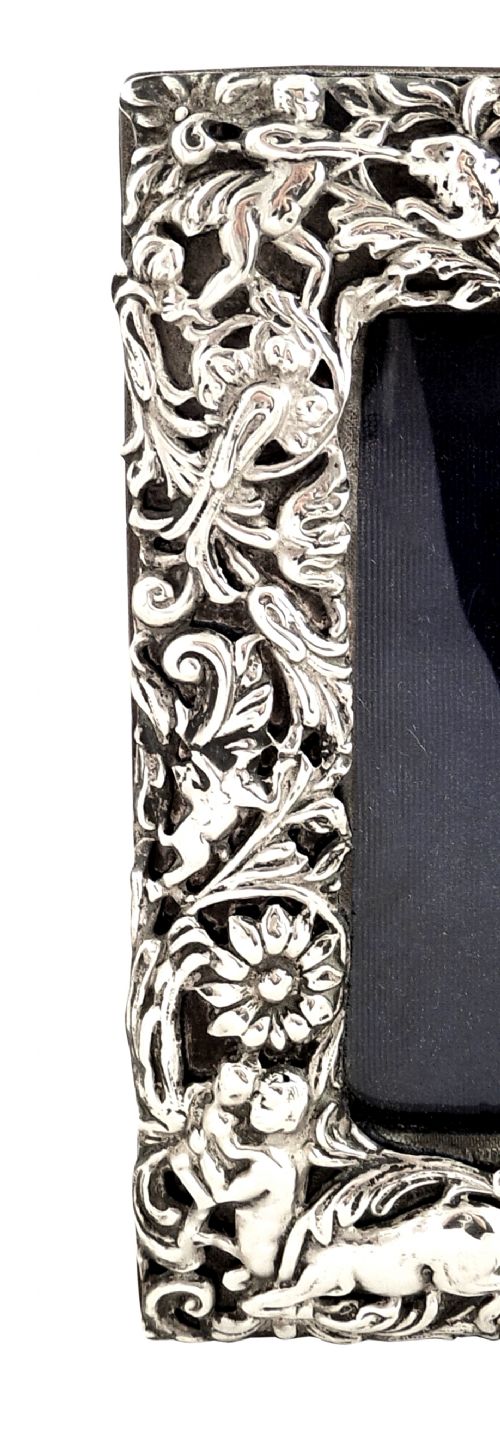 fig 1. Antique Victorian Sterling Silver Photo Frame 1898