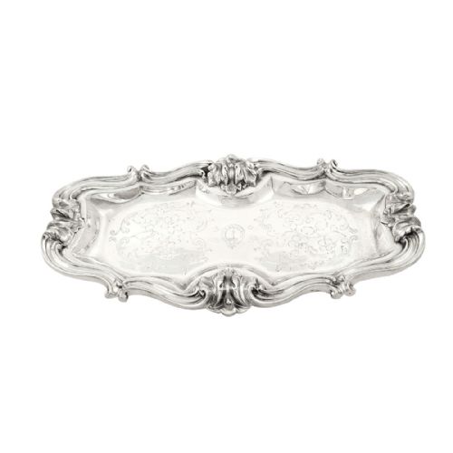 Antique Victorian Sterling Silver Snuffer / Pen Tray 1844
